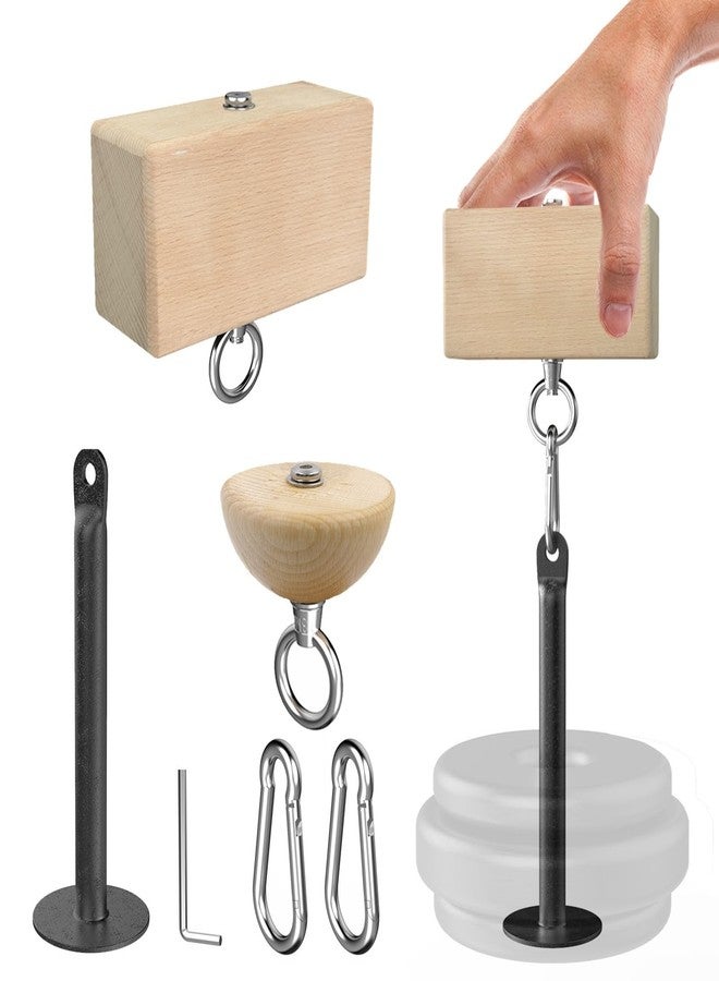 Lights Mountain Grip Strength Training Kit – Beech Wood Pinch Block & Half-Sphere Ball with Loading Pin – Hand, Finger, Forearm Workout Set for Climbing, Lifting, Fitness Training - Image 1