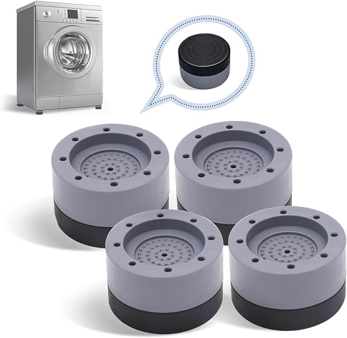 GOPI Anti Vibration Pads for Washing Machine Noise Cancelling Shock Absorber Washing Machine Feet Pads Heightening Pads Pack of 4 AM Smart Pad  - Image 1