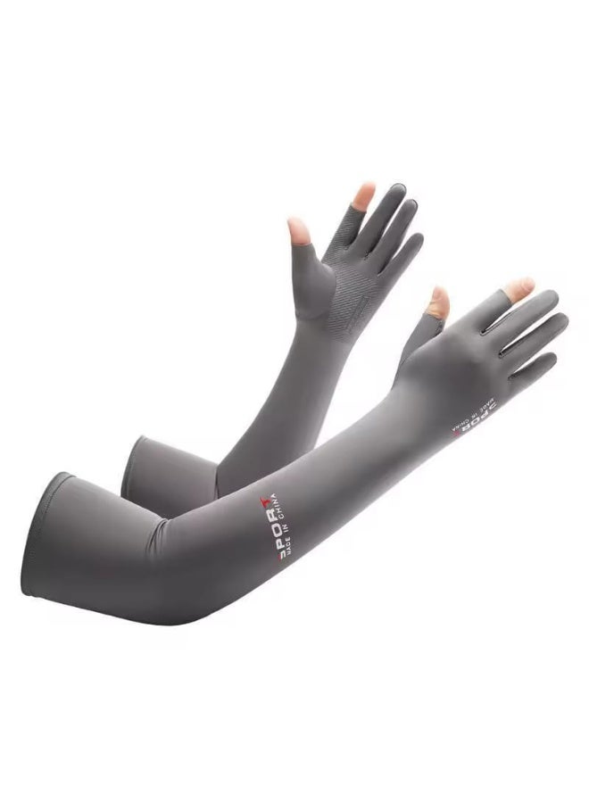 UV-protective sports arm sleeves—breathable, moisture-wicking ice silk sleeves for men and women, suitable for outdoor sports.