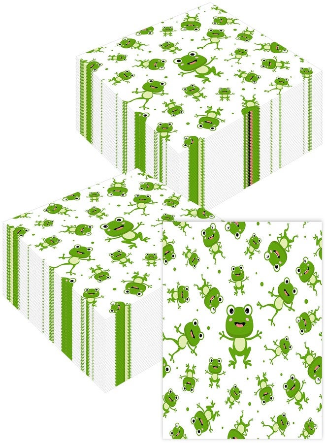 LIUBUJINGYING 100 Pcs Passover Napkins Passover 10 Plagues Frogs Paper Napkins Seder Pesach Disposable Napkin Disposable Hand Napkin Towels Paper Goods Set for Bathroom Kitchen Party Supply Table Decor - Image 1