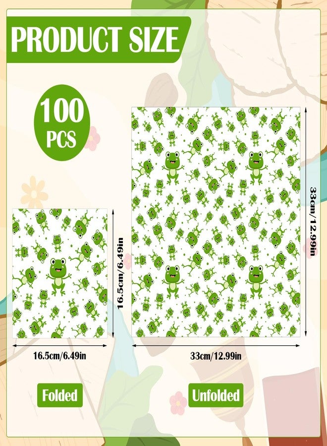 LIUBUJINGYING 100 Pcs Passover Napkins Passover 10 Plagues Frogs Paper Napkins Seder Pesach Disposable Napkin Disposable Hand Napkin Towels Paper Goods Set for Bathroom Kitchen Party Supply Table Decor - Image 2
