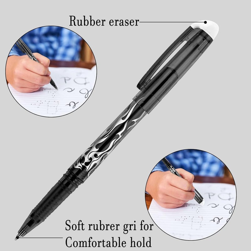 AMOR 12 Colors Erasable Gel Pens, Fine Point(0.7), Make Mistakes Disappear, Premium Comfort Grip For Drawing Writing Planner And School Supplies - Image 2