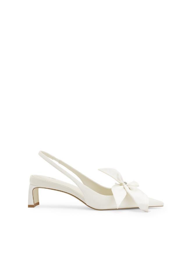 JW PEI Queena Floral Appliques Slingback Pumps  - Image 1
