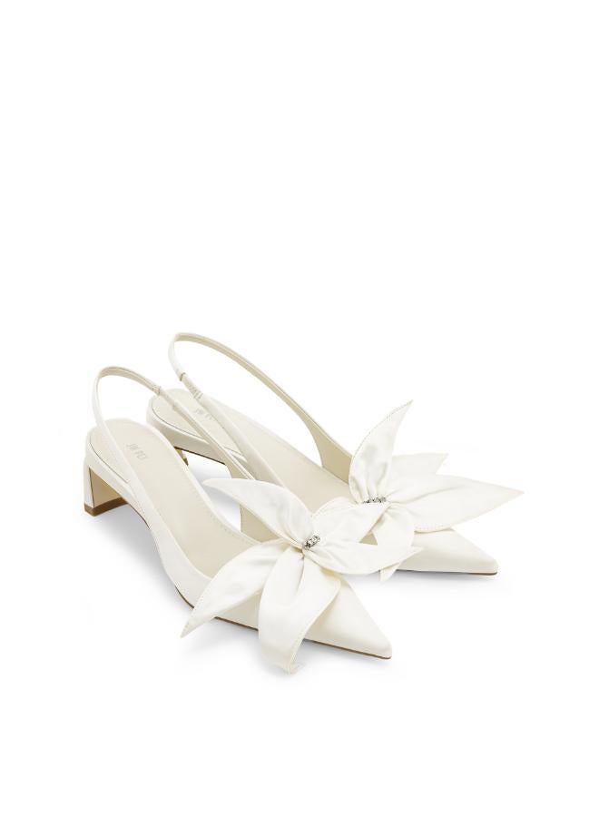 JW PEI Queena Floral Appliques Slingback Pumps  - Image 2