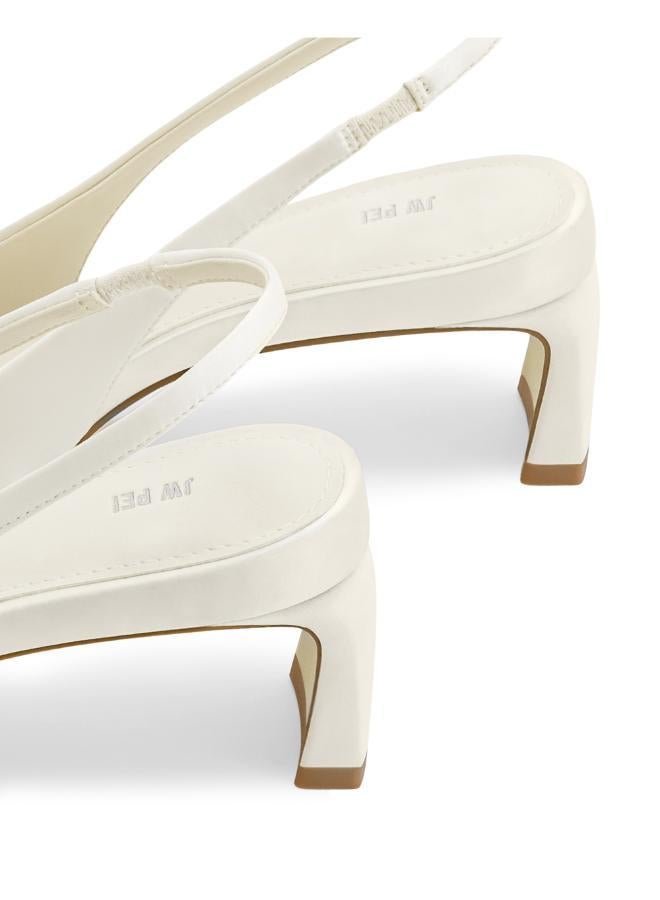 JW PEI Queena Floral Appliques Slingback Pumps  - Image 4