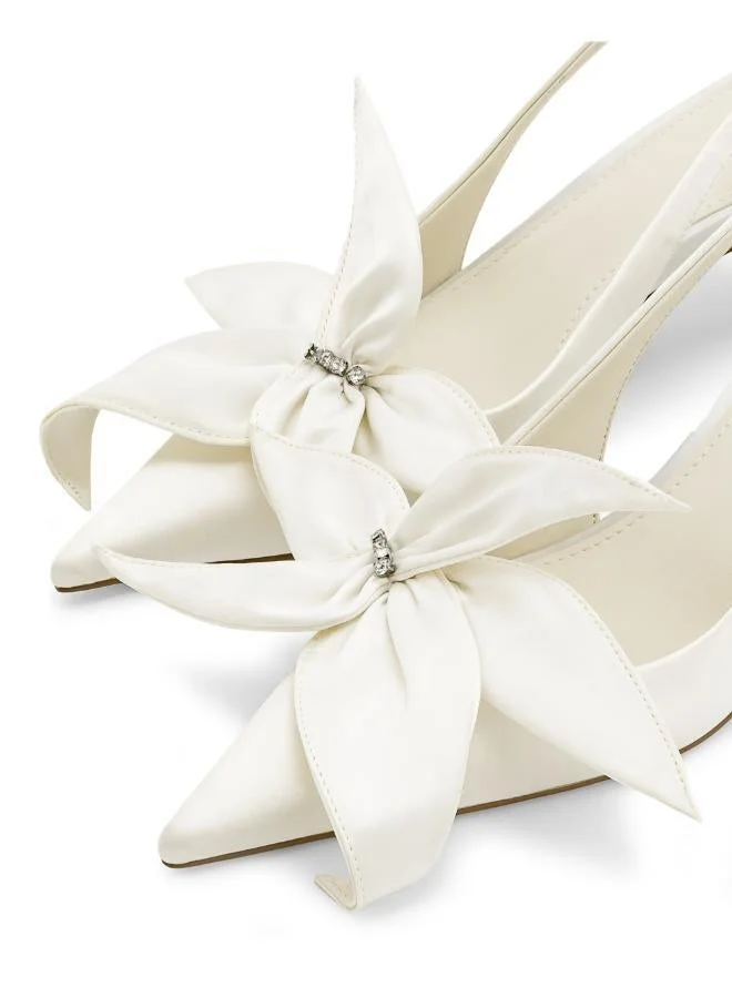 JW PEI Queena Floral Appliques Slingback Pumps