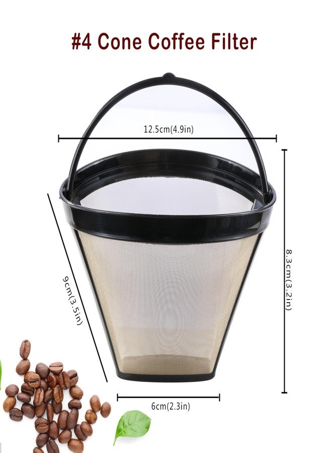 COKUMA 2 Pack Reusable Coffee Filters, Gold Metal Permanent Coffee Filter Basket Replacement for Cuisinart and Ninja Coffee Maker (8-12 Cup), Food-grade and Easy Cleaning - Image 2