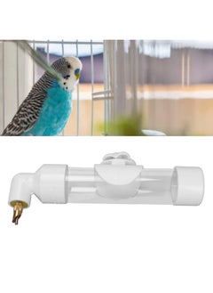 Zerodis Zerodis Bird Drinker, Waterer Automatic Drinking Device Water Feeder for Parakeet Cockatiel Conure Lovebird African Grey Macaw (White)  - Image 4