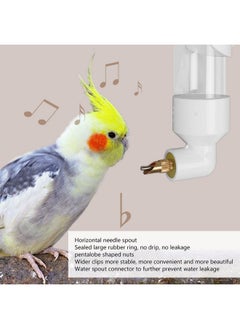 Zerodis Zerodis Bird Drinker, Waterer Automatic Drinking Device Water Feeder for Parakeet Cockatiel Conure Lovebird African Grey Macaw (White)  - Image 2