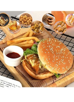 Mmmon 100Pcs Food Wrapping Paper,Deli Greaseproof Baking Basket Liner, Sandwich Papers,Old Newspaper Style Grease Paper for Cake/Cheese/Burger/Sandwich/Bread/Chips Paper,18x18cm  - Image 4