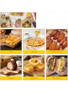 Mmmon 100Pcs Food Wrapping Paper,Deli Greaseproof Baking Basket Liner, Sandwich Papers,Old Newspaper Style Grease Paper for Cake/Cheese/Burger/Sandwich/Bread/Chips Paper,18x18cm  - Image 5