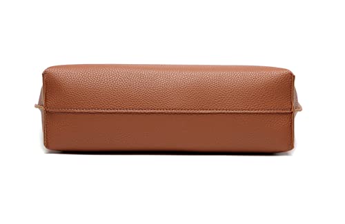 Dreubea Women's Soft Faux Leather Tote Shoulder Bag from, Big Capacity Tassel Handbag Russet - Image 5