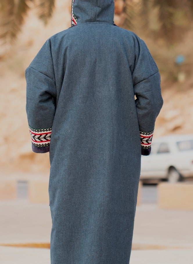 RS Natural farwa coat in plain plumbic color - Image 5