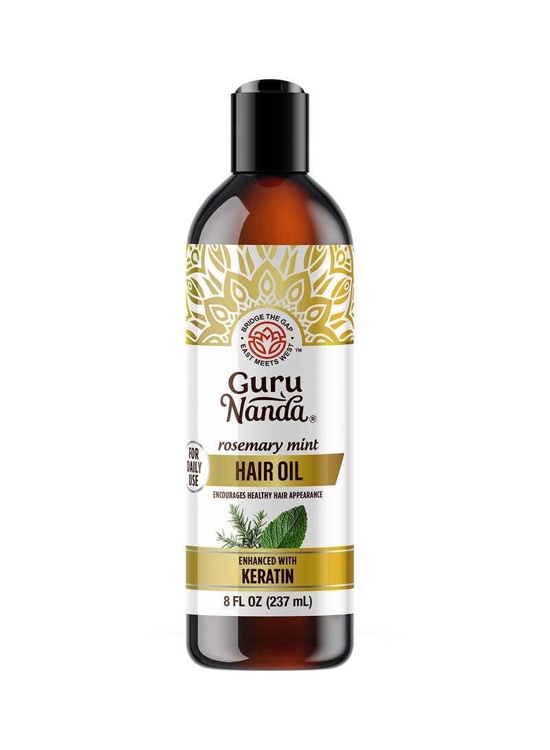 GuruNanda Rosemary Hair Oil with Keratin - 237 ml - Image 1
