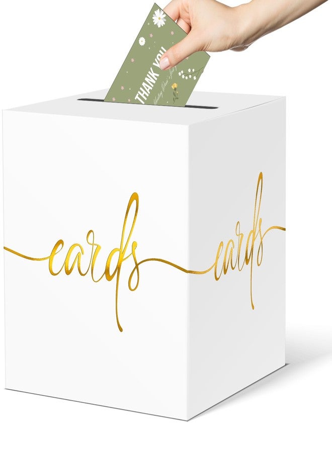 CINSOEN White and Gold Foil Card Box - Image 1