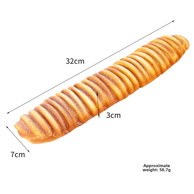 Realistic Caterpillar Bread Cake Model Pale Caterpillar Bread 