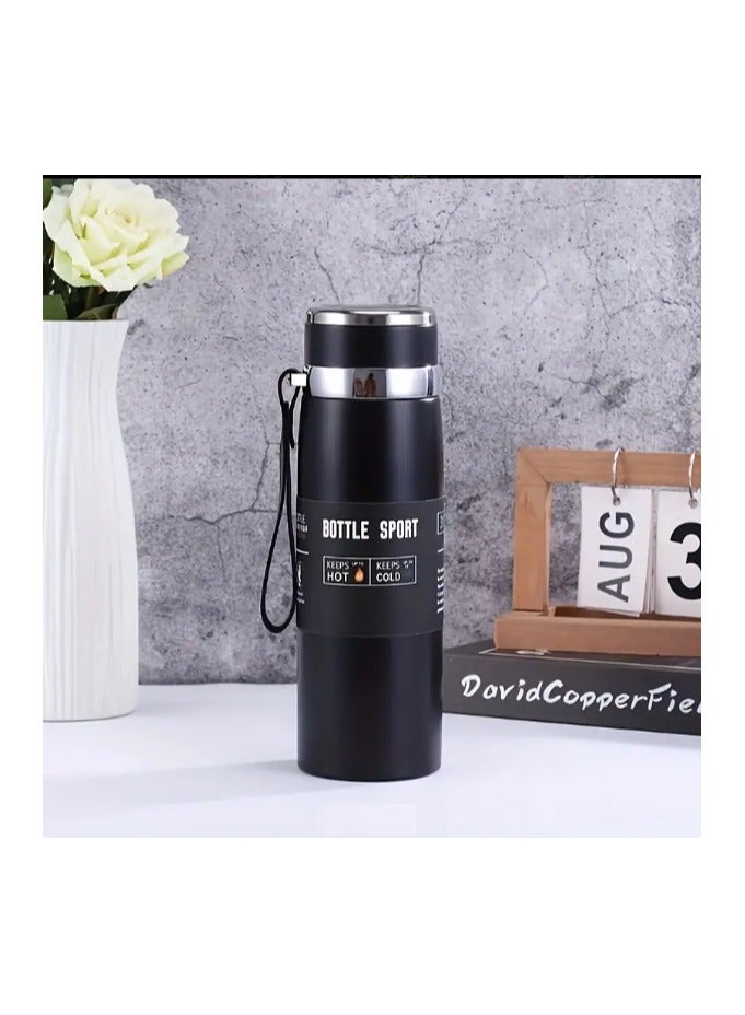 BB 316 Stainless Steel Insulated Liquid Bottle with Carabiner Lock, 800ml Capacity, Leakproof, BPA Free for Travel, Home, Kitchen and Outdoor Sports - Multiple Colors - Image 3