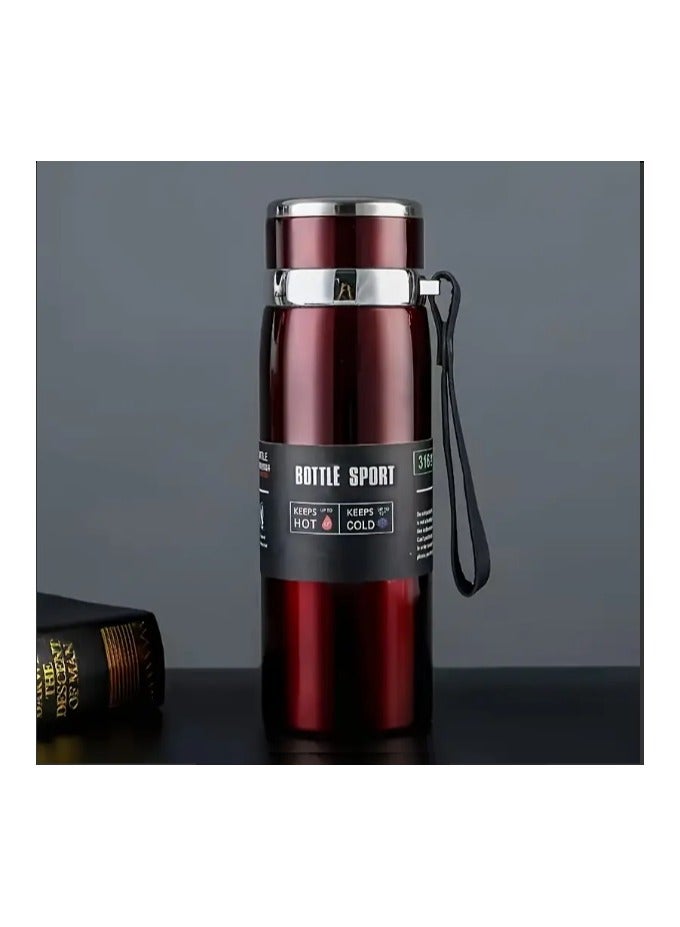 BB 316 Stainless Steel Insulated Liquid Bottle with Carabiner Lock, 800ml Capacity, Leakproof, BPA Free for Travel, Home, Kitchen and Outdoor Sports - Multiple Colors - Image 4