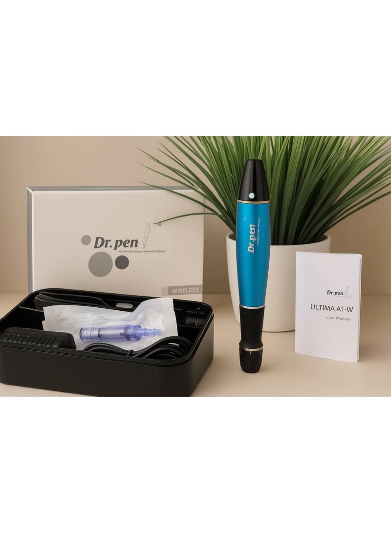دي آر. بن Derma Pen A1 – جهاز ديرما بن a1 كهربائي تجميلي مع 2 رؤوس سن هدية – لتجديد البشرة وتحسين آثار الحبوب – مناسب للاستخدام المنزلي والصالونات - Image 4