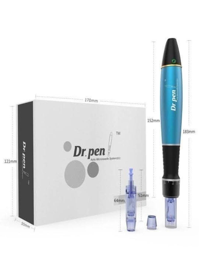 دي آر. بن Derma Pen A1 – جهاز ديرما بن a1 كهربائي تجميلي مع 2 رؤوس سن هدية – لتجديد البشرة وتحسين آثار الحبوب – مناسب للاستخدام المنزلي والصالونات - Image 3