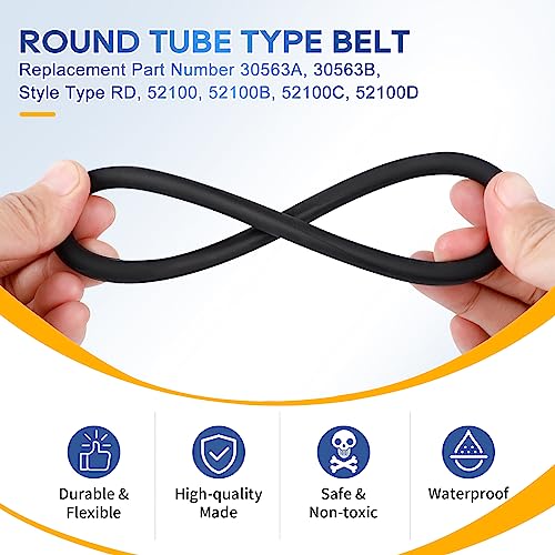 KeeTidy Vacuum Belt, 10 Pack Belt 30563B Round Vacuum Cleaner Belts Upright Vacuum Belt Compatible with Sanitaire Eureka Vacuum Cleaner, Style RD, SC679K C2094 Belt - Image 3