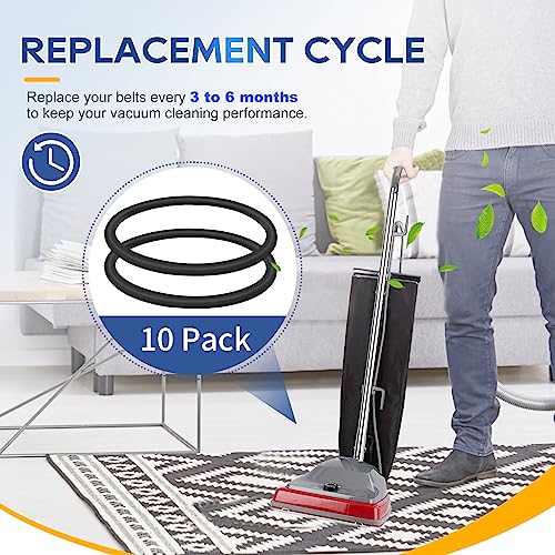 KeeTidy Vacuum Belt, 10 Pack Belt 30563B Round Vacuum Cleaner Belts Upright Vacuum Belt Compatible with Sanitaire Eureka Vacuum Cleaner, Style RD, SC679K C2094 Belt - Image 4