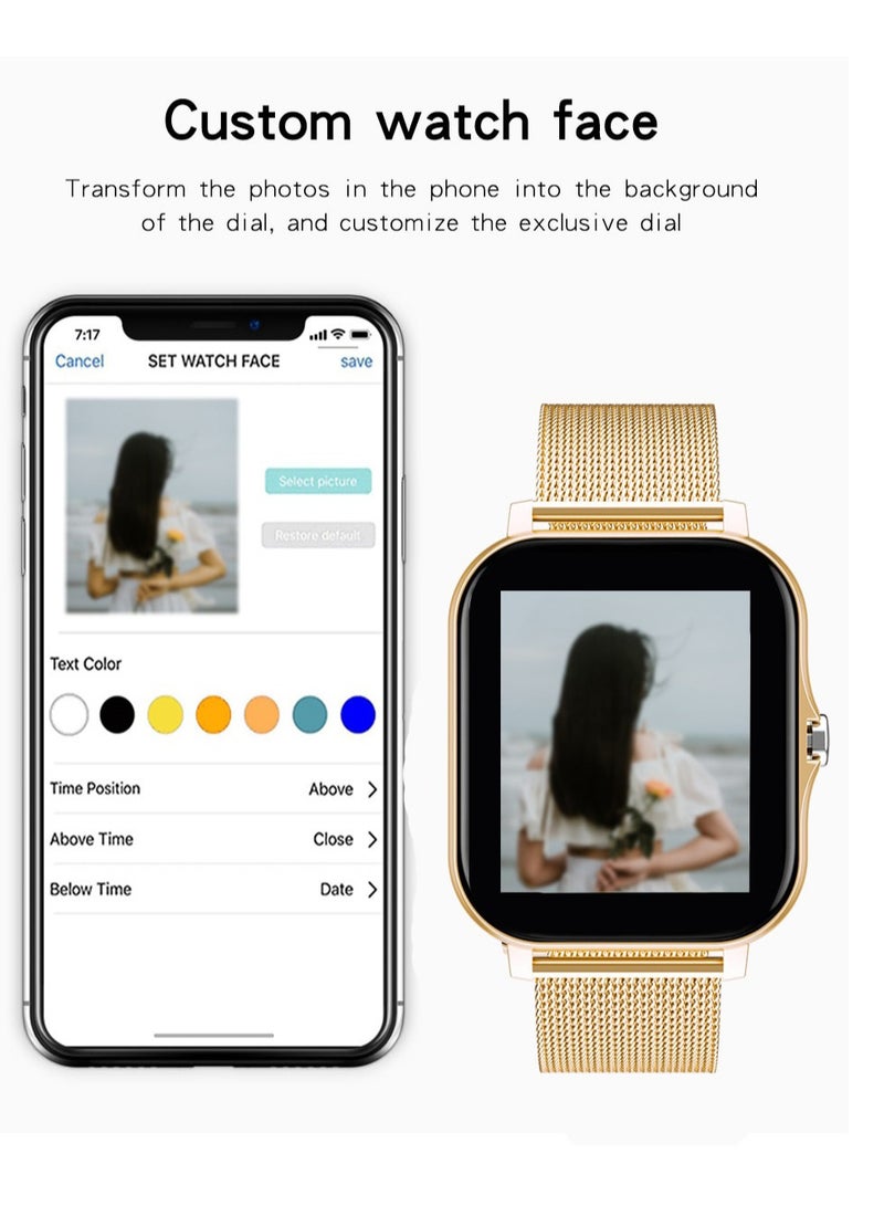 AROAQ Smart Watch, Gray Waterproof Fitness Tracker Watch, Bluetooth Calls Digital Smartwatch, Large Display Wristwatch Watches For Men And Women - Image 2