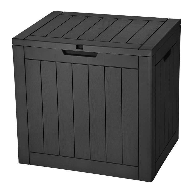 YITAHOME YITAHOME 30 Gallon Deck Box Outdoor Storage Box Waterproof Resin Package Delivery and Storage Box with Lockable Lid for Patio Furniture Cushions Pool Accessories Garden Tools Black 