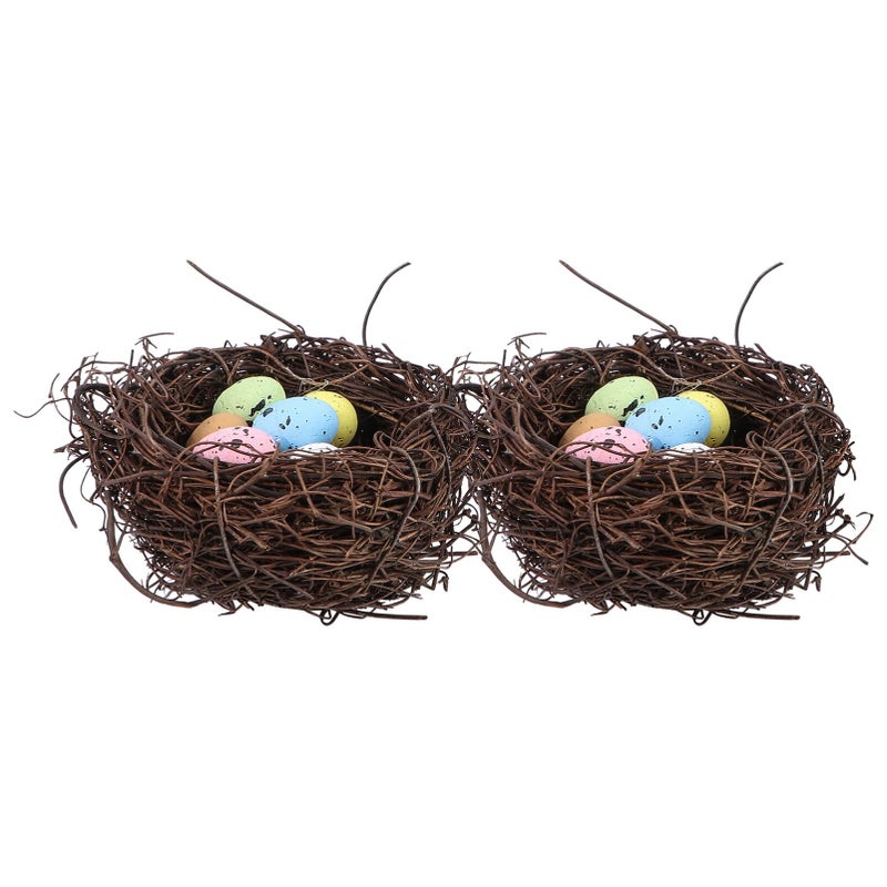 Easter Decorative Nest Egg Balls 9X9CM Photo Props For Spring Home Party Decor - Image 2
