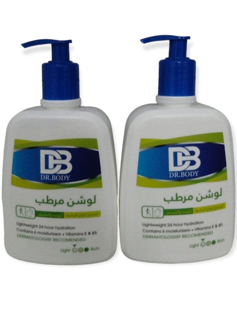 DR.BODY Two Pieces of Thai Moisturizing Lotion for Face and Body Contains Vitamins E and B5 Recommended by Dermatologists Suitable for All Skin Types 24 Hours of Instant and Long Acting Hydration - Image 1