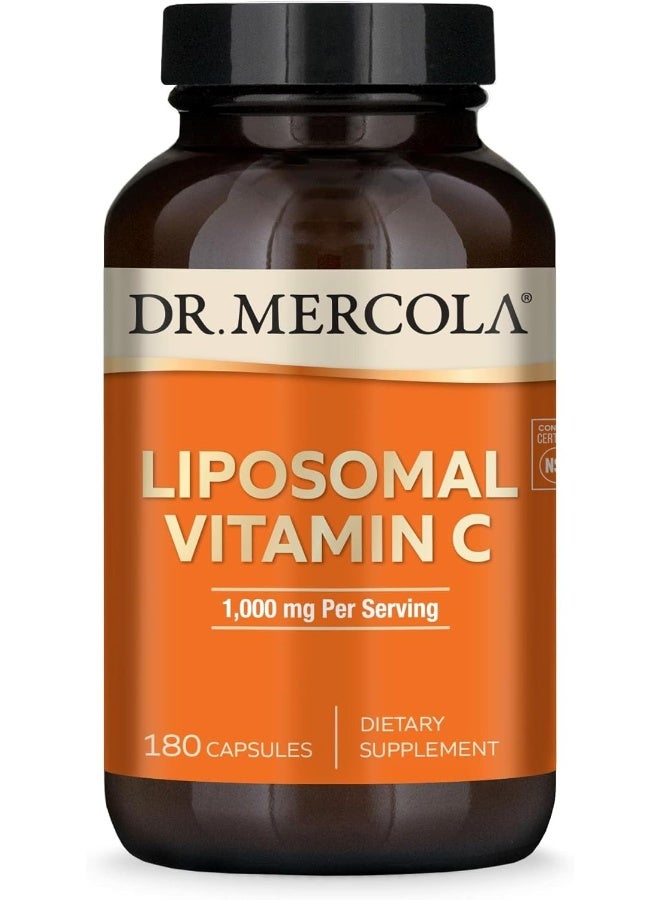 Mercola د. ميركولا، فيتامين سي ليبوسومي، 180 كبسولة - Image 1