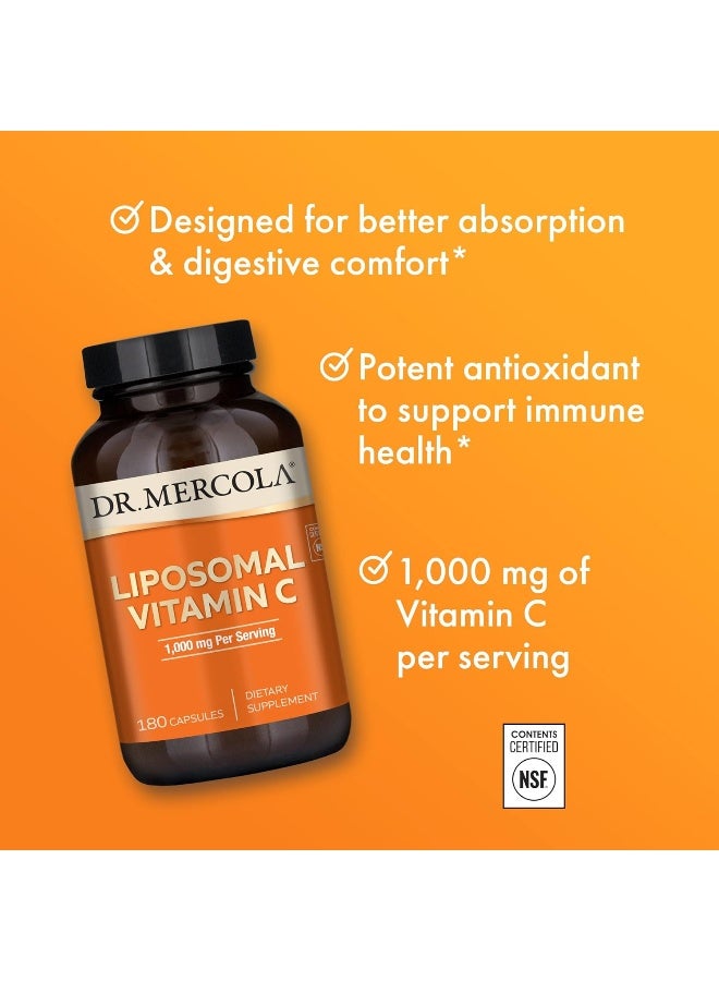 Mercola د. ميركولا، فيتامين سي ليبوسومي، 180 كبسولة - Image 4