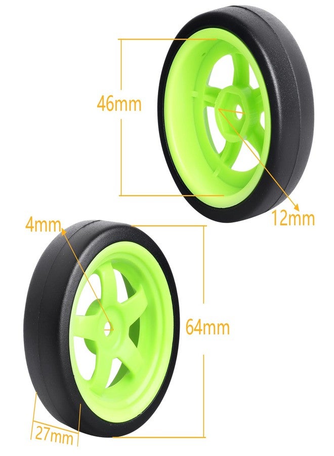 Hobbyfire 12mm Hex RC Drift Car Wheels and Hard Slick Tires for 1/10 Scale Traxxas HSP Redcat Tamiya HPI Kyosho On-Road Drifting Car, Set of 4 - Image 2