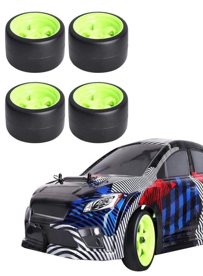 Hobbyfire 12mm Hex RC Drift Car Wheels and Hard Slick Tires for 1/10 Scale Traxxas HSP Redcat Tamiya HPI Kyosho On-Road Drifting Car, Set of 4 - Image 4