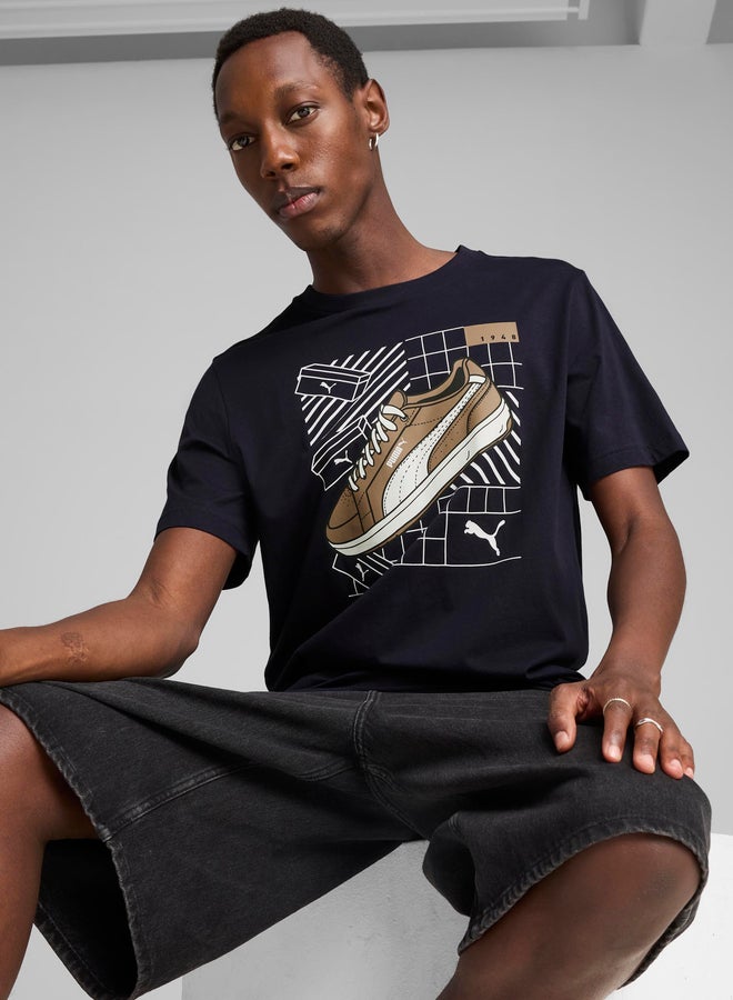 PUMA تي شيرت دائري العنق بطباعة جرافيكية - Image 1