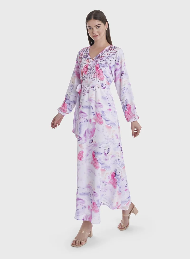 KASHKHA Floral Watercolor Dress