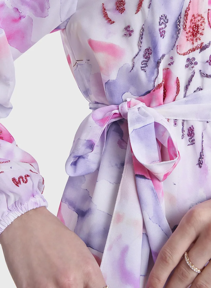 KASHKHA Floral Watercolor Dress
