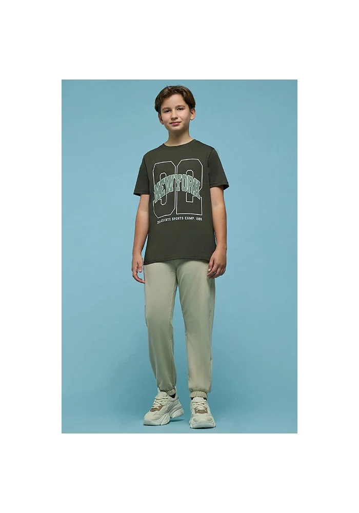 R&b Printed T-Shirt with Crew Neck and Short Sleeves