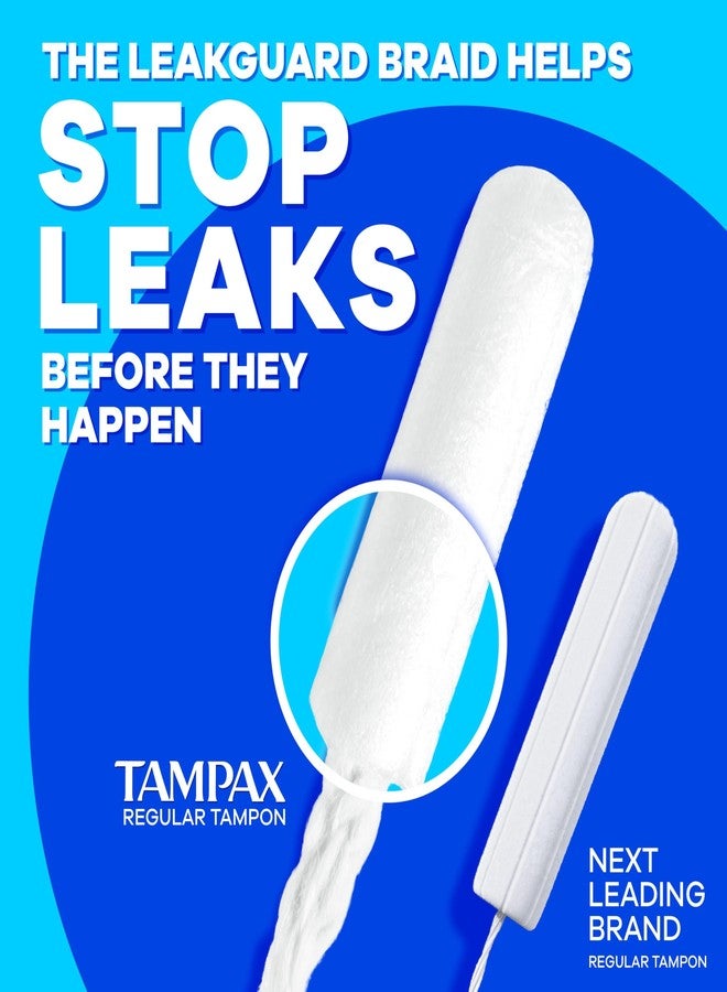 Tampax Compact Pearl Tampons for Women Multipack, with LeakGuard Braid & Extendable Applicator, Super/Super Plus Absorbency, Compact Extendable Applicator, Unscented, 30 Count - Image 3