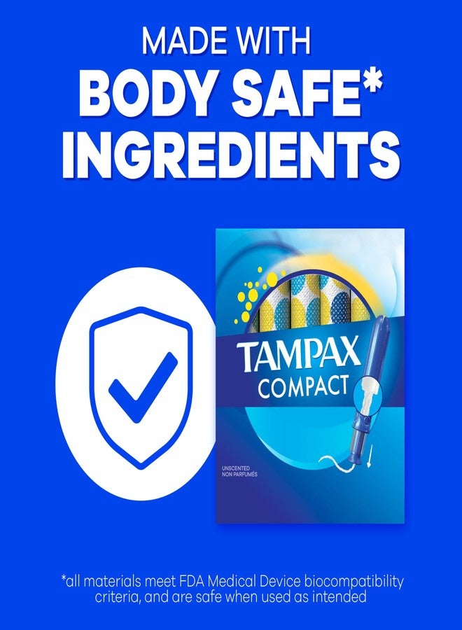Tampax Compact Pearl Tampons for Women Multipack, with LeakGuard Braid & Extendable Applicator, Super/Super Plus Absorbency, Compact Extendable Applicator, Unscented, 30 Count - Image 5