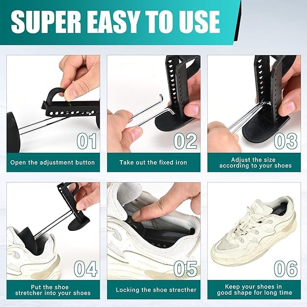 B11 Plastic Shoe Tree Stretcher Shaper for Men 1 Pair - Image 5