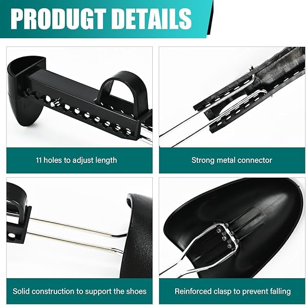 B11 Plastic Shoe Tree Stretcher Shaper for Men 1 Pair - Image 4