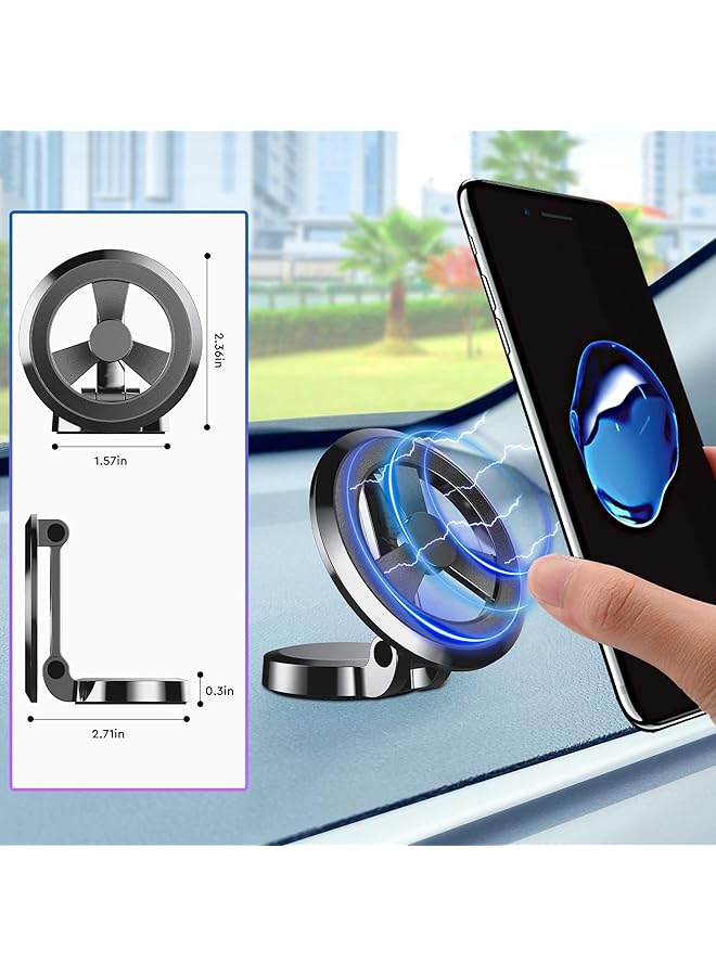 Excefore Magnetic Car Phone Holder, Magnetic Phone Holder For Car Dashboard, Air Vent Cell Phone Holder, Compatible With Magsafe Car Mount, Adjustable Phone Mount For Iphone 14 13 12 Pro Max Plus - Image 2