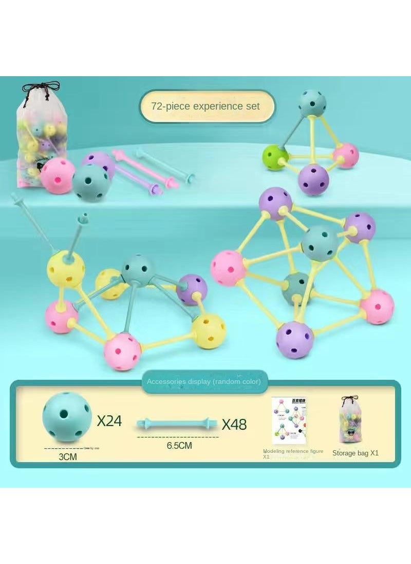 Y&D Children's Beaded Building Blocks Three Dimensional Space Thinking Geometry Educational Toys  - Image 1