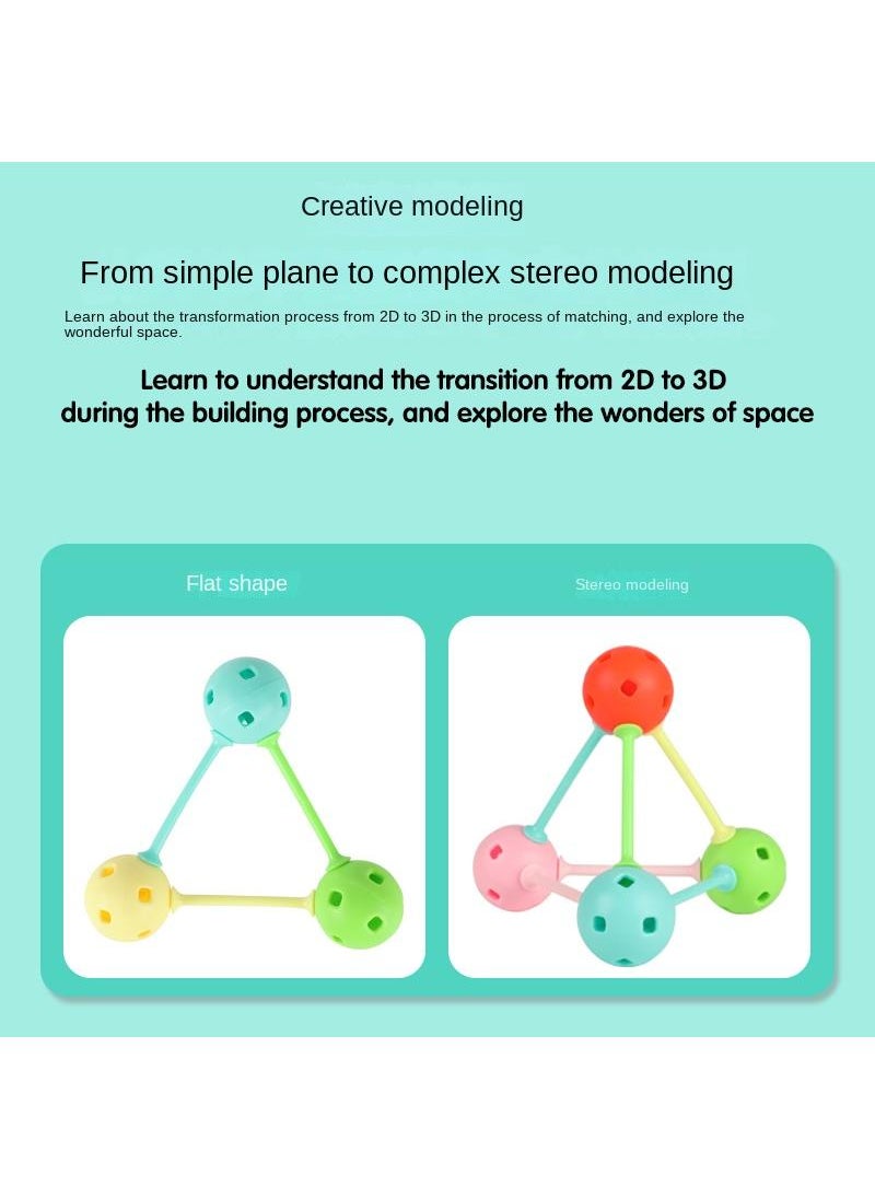 Y&D Children's Beaded Building Blocks Three Dimensional Space Thinking Geometry Educational Toys  - Image 3