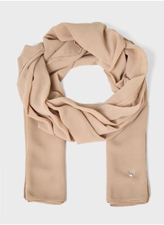 Khizana Diamante Detail Long Hijab Scarf  - Image 1