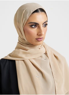 Khizana Diamante Detail Long Hijab Scarf  - Image 3