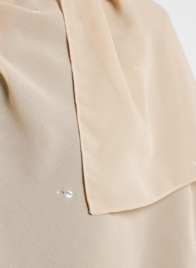 خزانة وشاح حجاب طويل بتفاصيل ديامانتي - Image 4