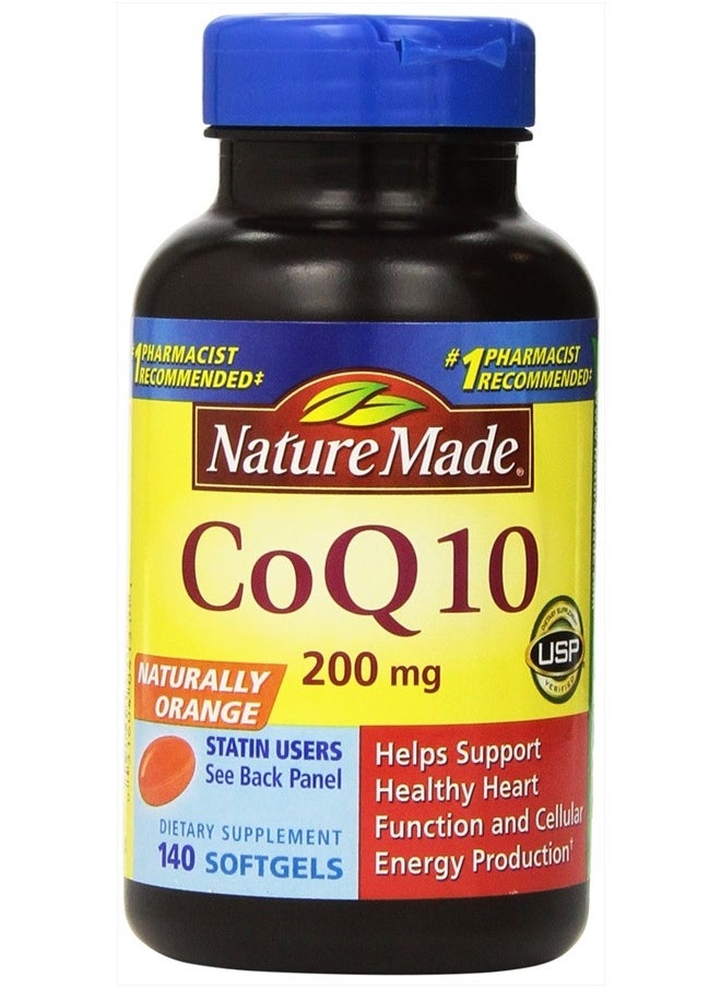 Nature Made - Coq10 Coenzyme Q10 200 Mg 2 Bottles 140 Softgels Each - Image 1