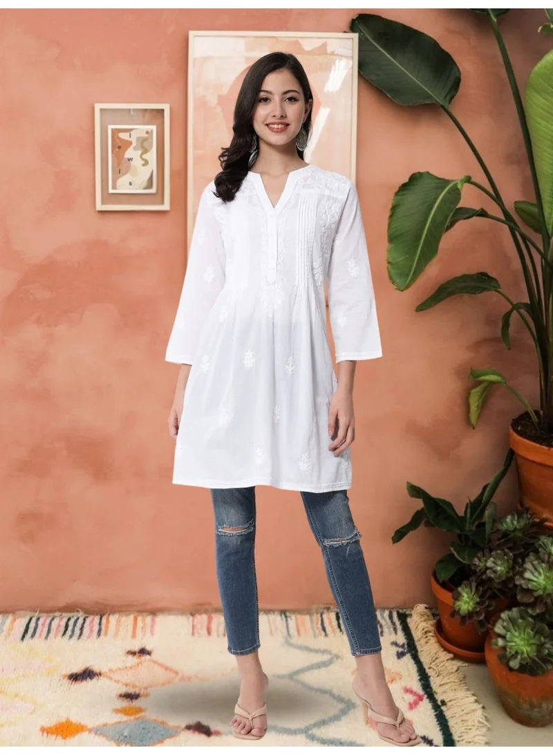 الايا تونيك قطن مطرز شيكانكاري -